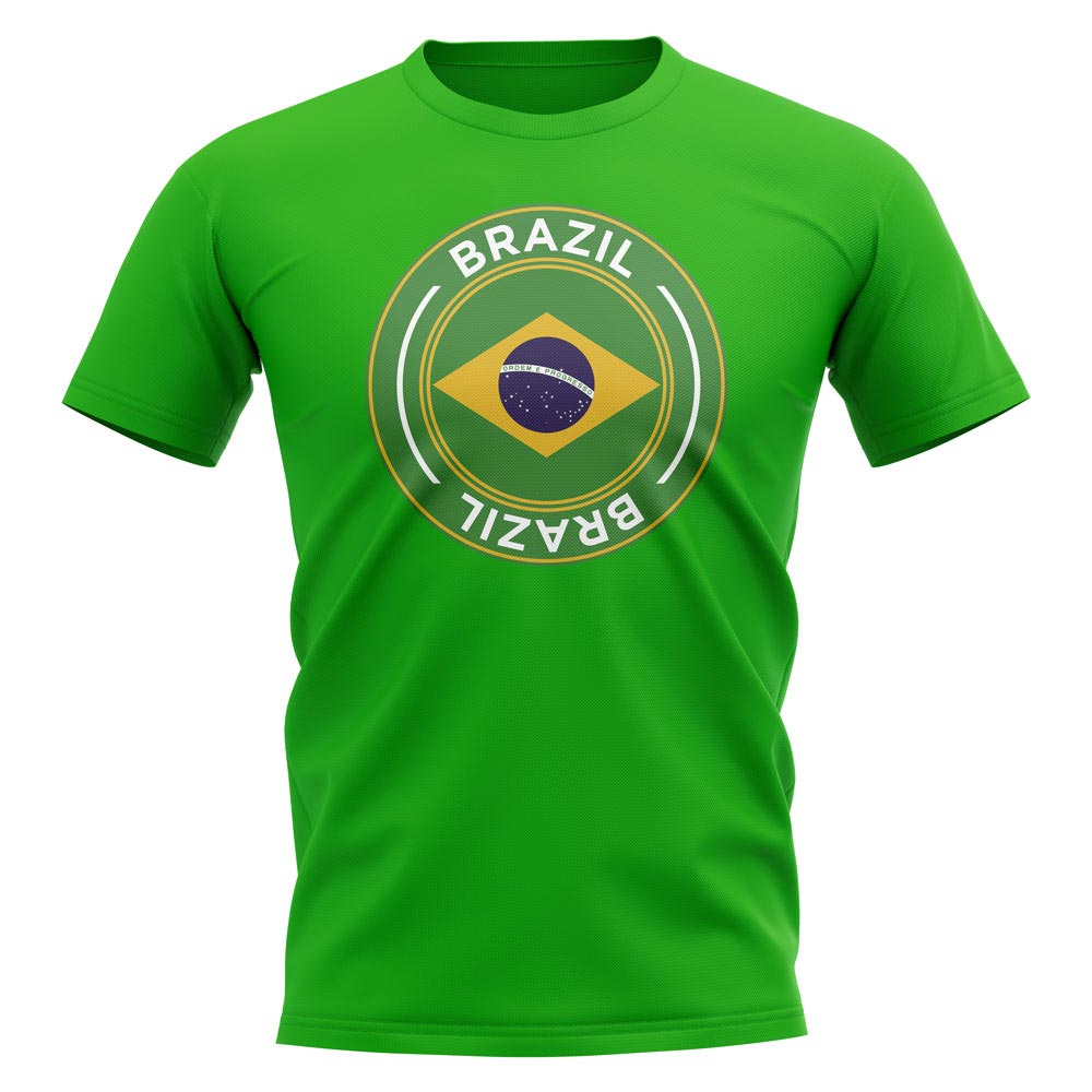 Click to view product details and reviews for Brazil Football Badge T Shirt Green.