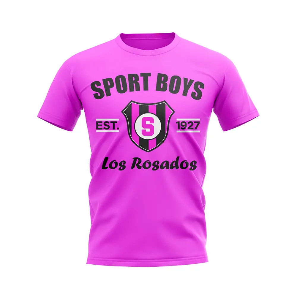 Sport Boys Established Football T-Shirt (Pink) Polyester Aston Villa Uksoccershop Men's Pink Small