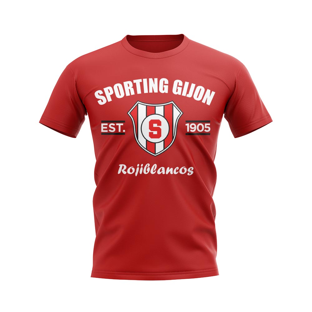 Click to view product details and reviews for Sporting Gijon Established Football T Shirt Red.
