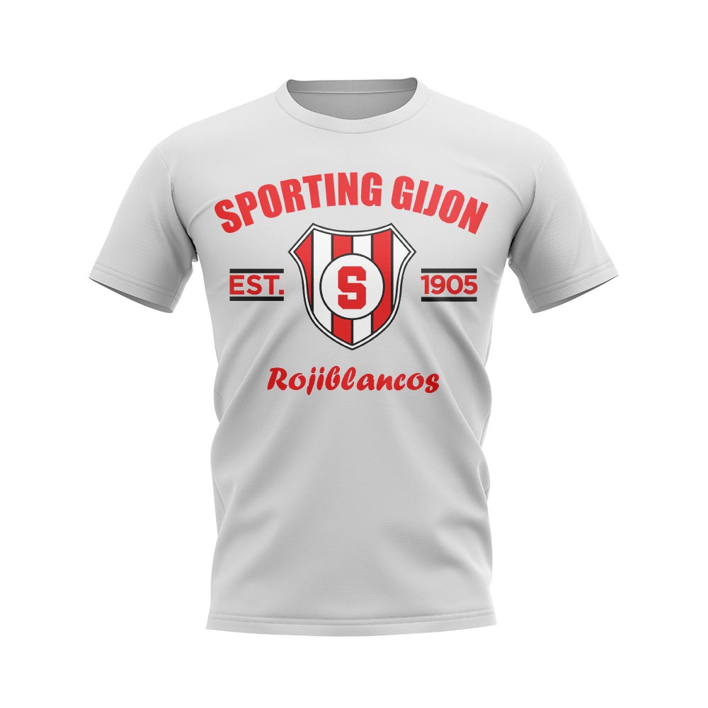 Click to view product details and reviews for Sporting Gijon Established Football T Shirt White.