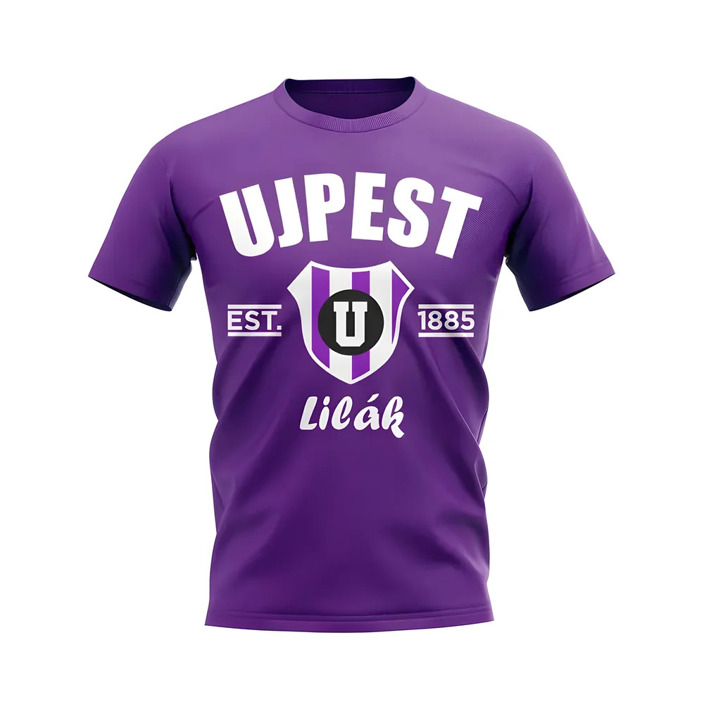 Click to view product details and reviews for Ujpest Established Football T Shirt Purple.