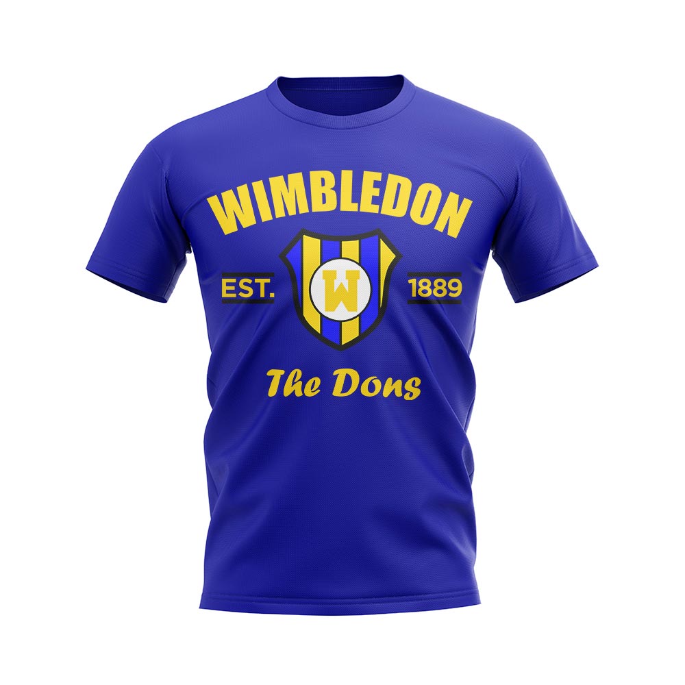 Click to view product details and reviews for Wimbledon Established Football T Shirt Blue.