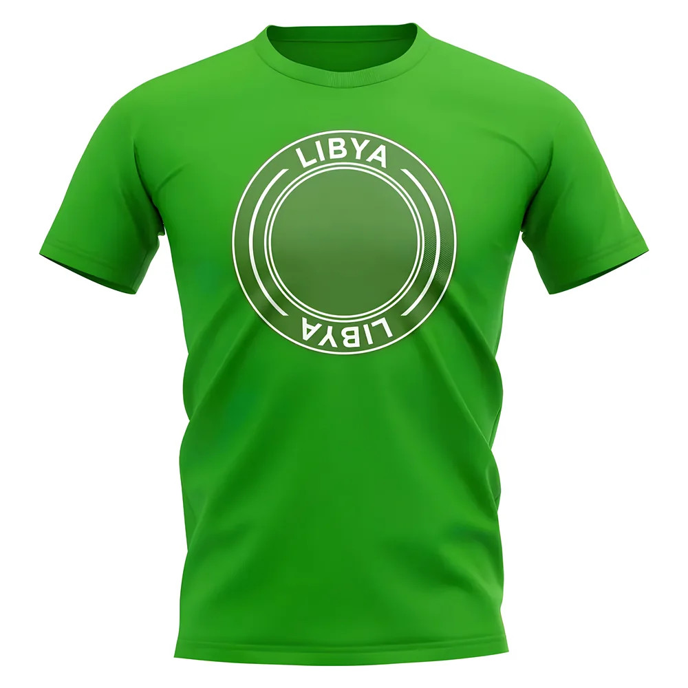 Libya Football Badge T-Shirt (Green) Polyester Uksoccershop Men's Green Large