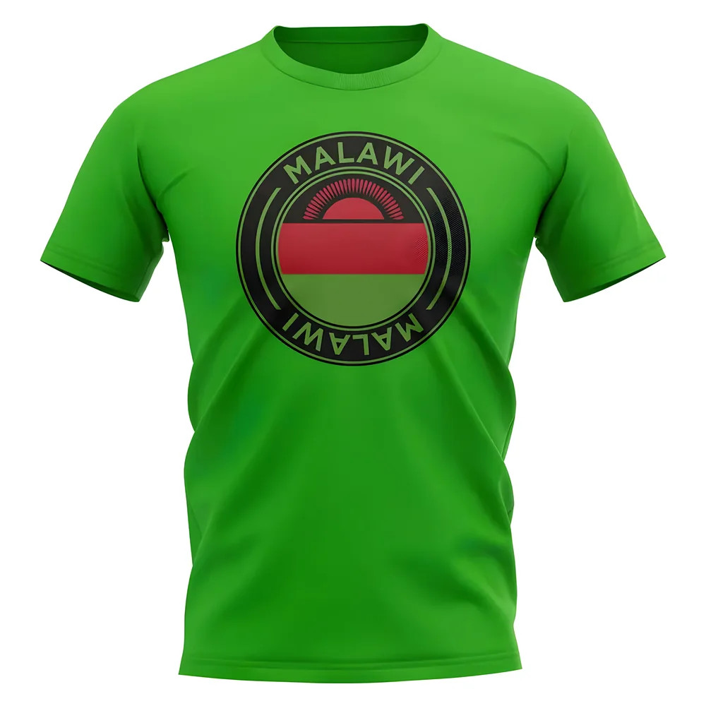 Malawi Football Badge T-Shirt (Green) Polyester Uksoccershop Men's Green Medium