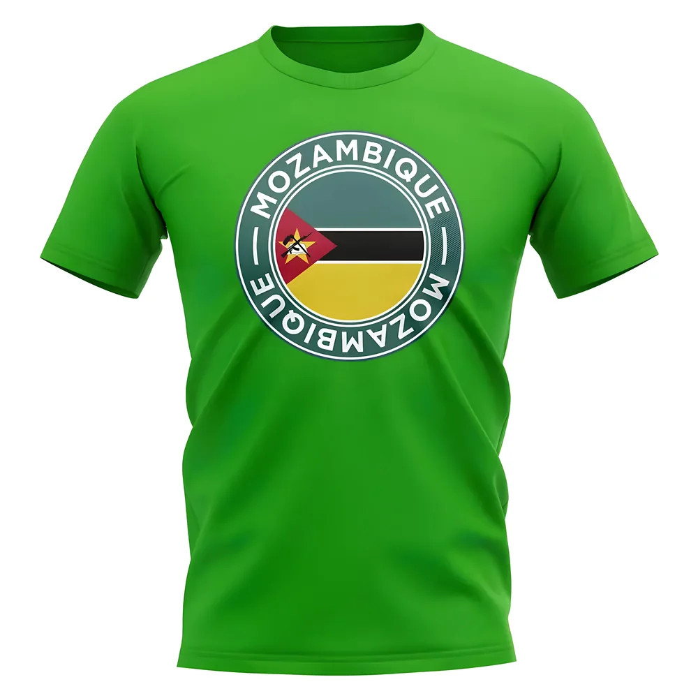 Mozambique Football Badge T-Shirt (Green) Polyester Uksoccershop Men's Green Xxl