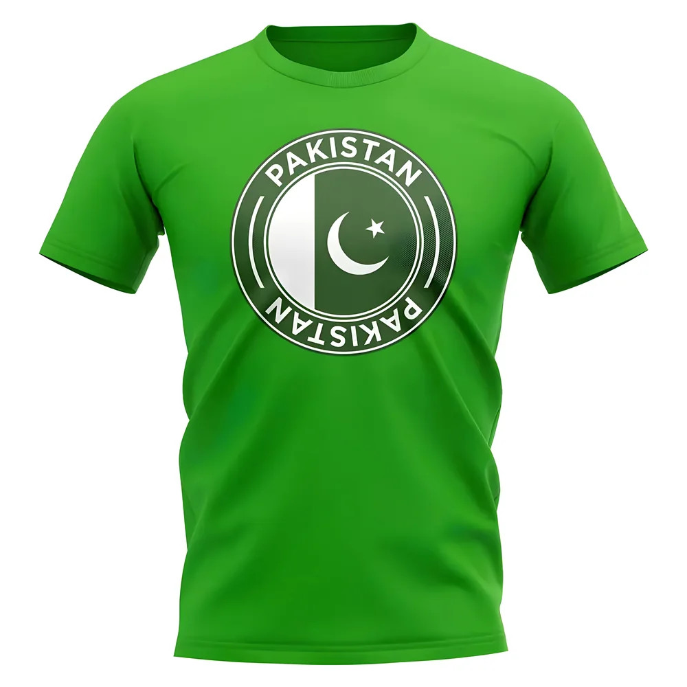Pakistan Football Badge T-Shirt (Green) Polyester Uksoccershop Men's Green Xxl