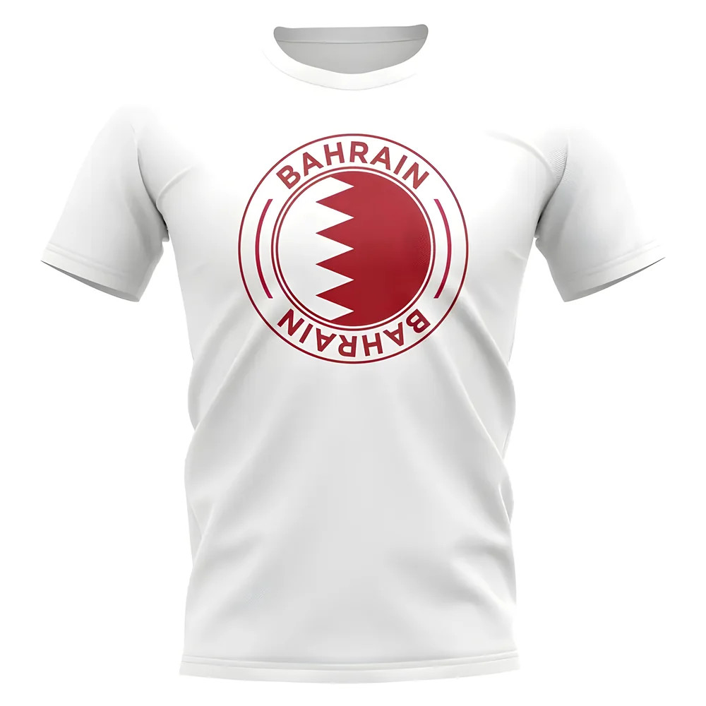 Bahrain Football Badge T-Shirt (White) Polyester Uksoccershop Men's White Medium