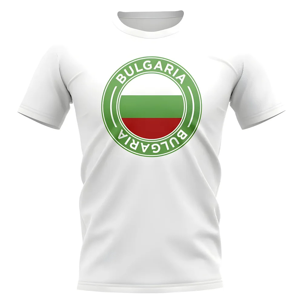 Bulgaria Football Badge T-Shirt (White) Polyester Uksoccershop Men's White Xxl