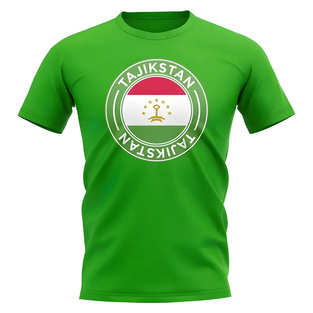Tajikstan Football Badge T-Shirt (Green) Polyester Newcastle Uksoccershop Men's Green Xxl