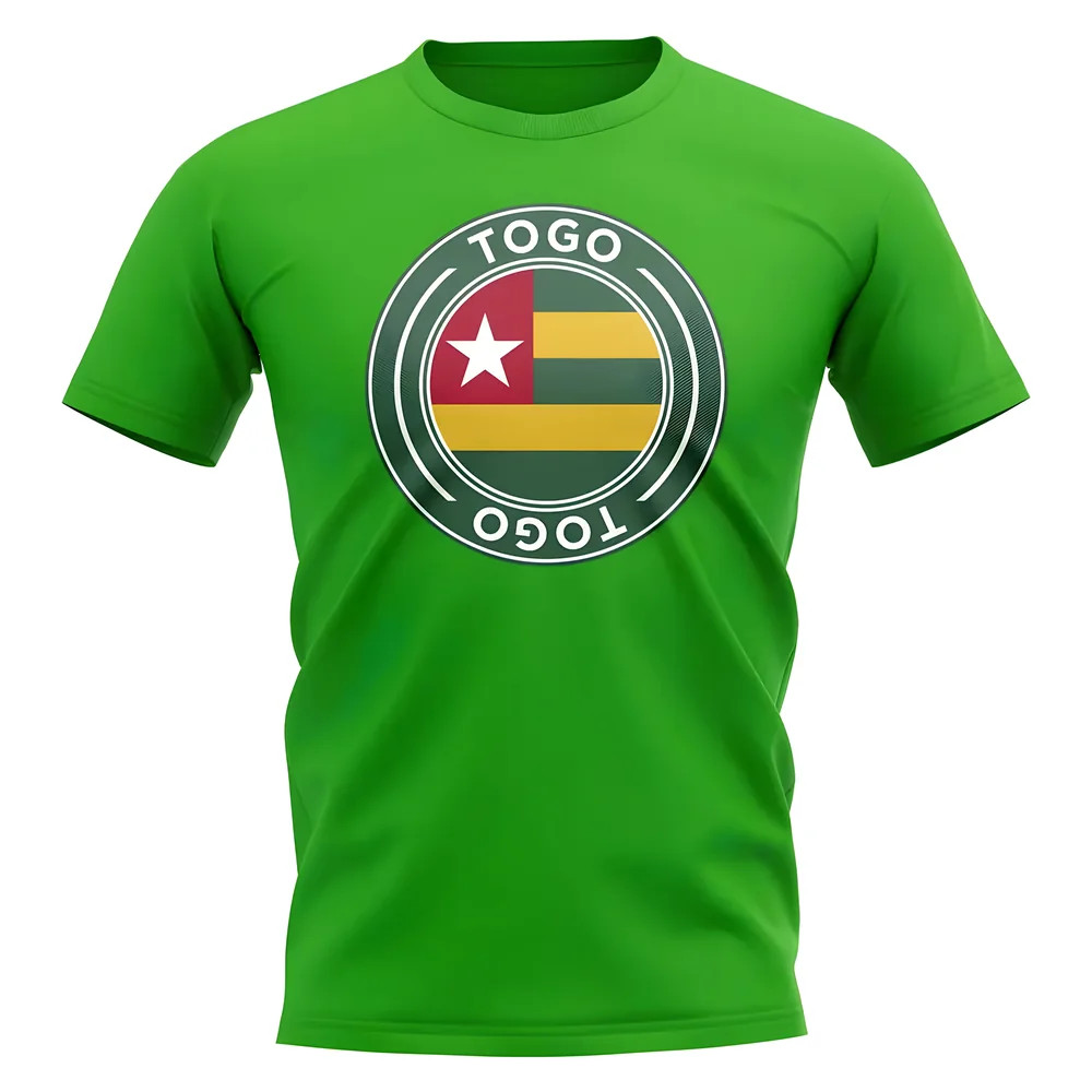 Togo Football Badge T-Shirt (Green) Polyester Uksoccershop Men's Green Extra Large