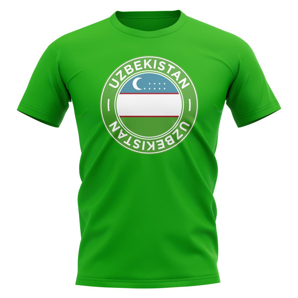 Click to view product details and reviews for Uzbekistan Football Badge T Shirt Green.