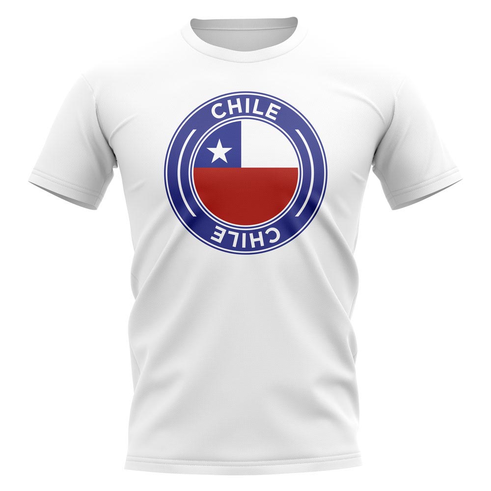 Click to view product details and reviews for Chile Football Badge T Shirt White.