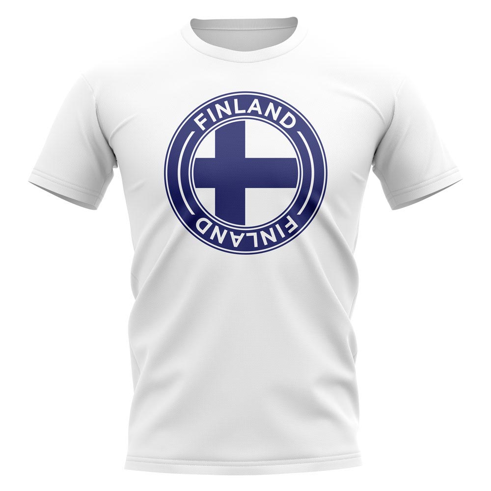 Click to view product details and reviews for Finland Football Badge T Shirt White.