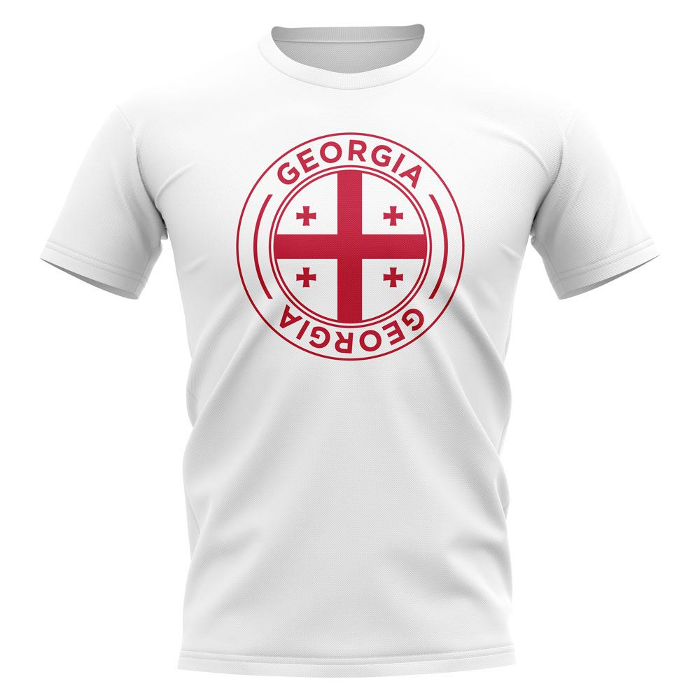 Georgia Football Badge T-Shirt (White) Polyester Uksoccershop Men's White Xxl