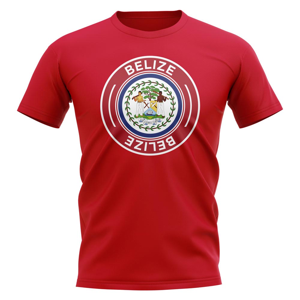 Click to view product details and reviews for Belize Football Badge T Shirt Red.