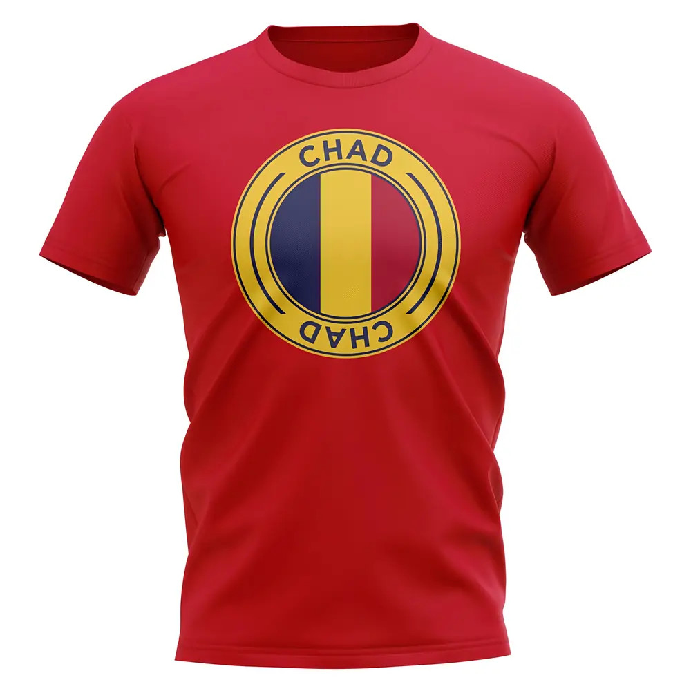 Chad Football Badge T-Shirt (Red) Polyester Uksoccershop Men's Red Extra Large