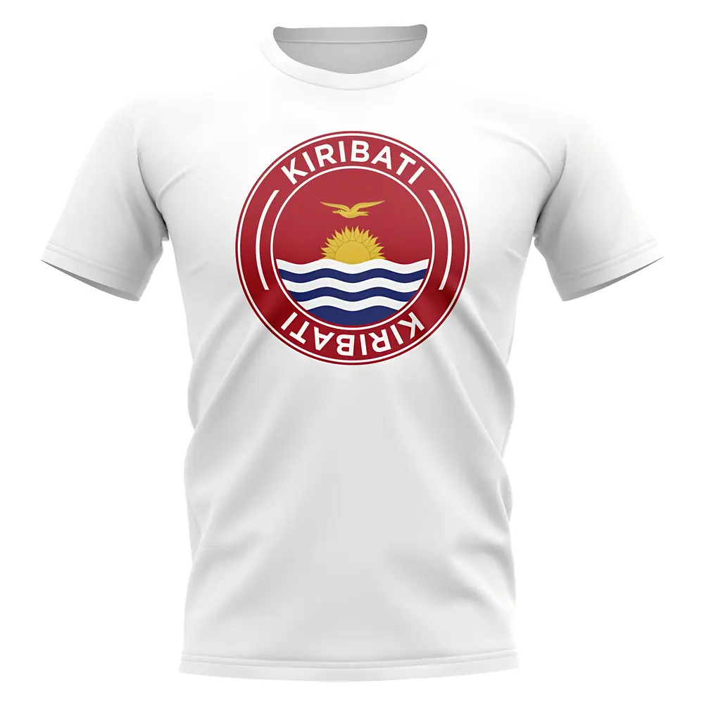 Kiribati Football Badge T-Shirt (White) Polyester Newcastle Uksoccershop Men's White Small