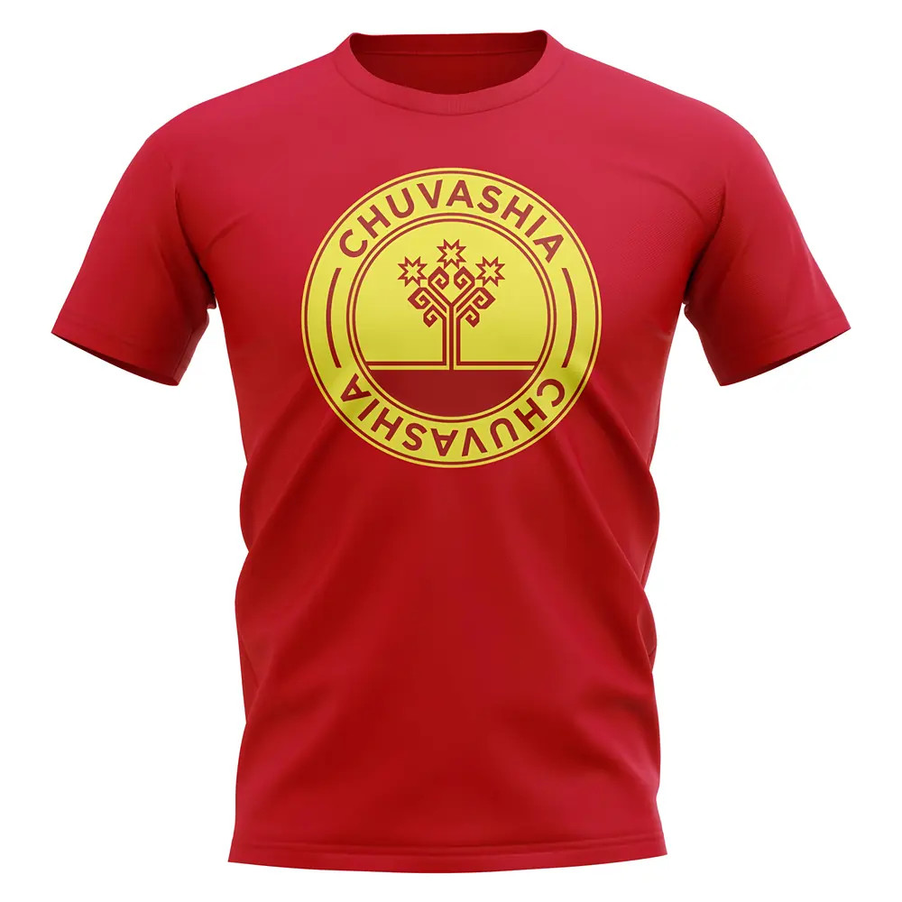 Chuvashia Football Badge T-Shirt (Red) Polyester Newcastle Uksoccershop Men's Red Xxl
