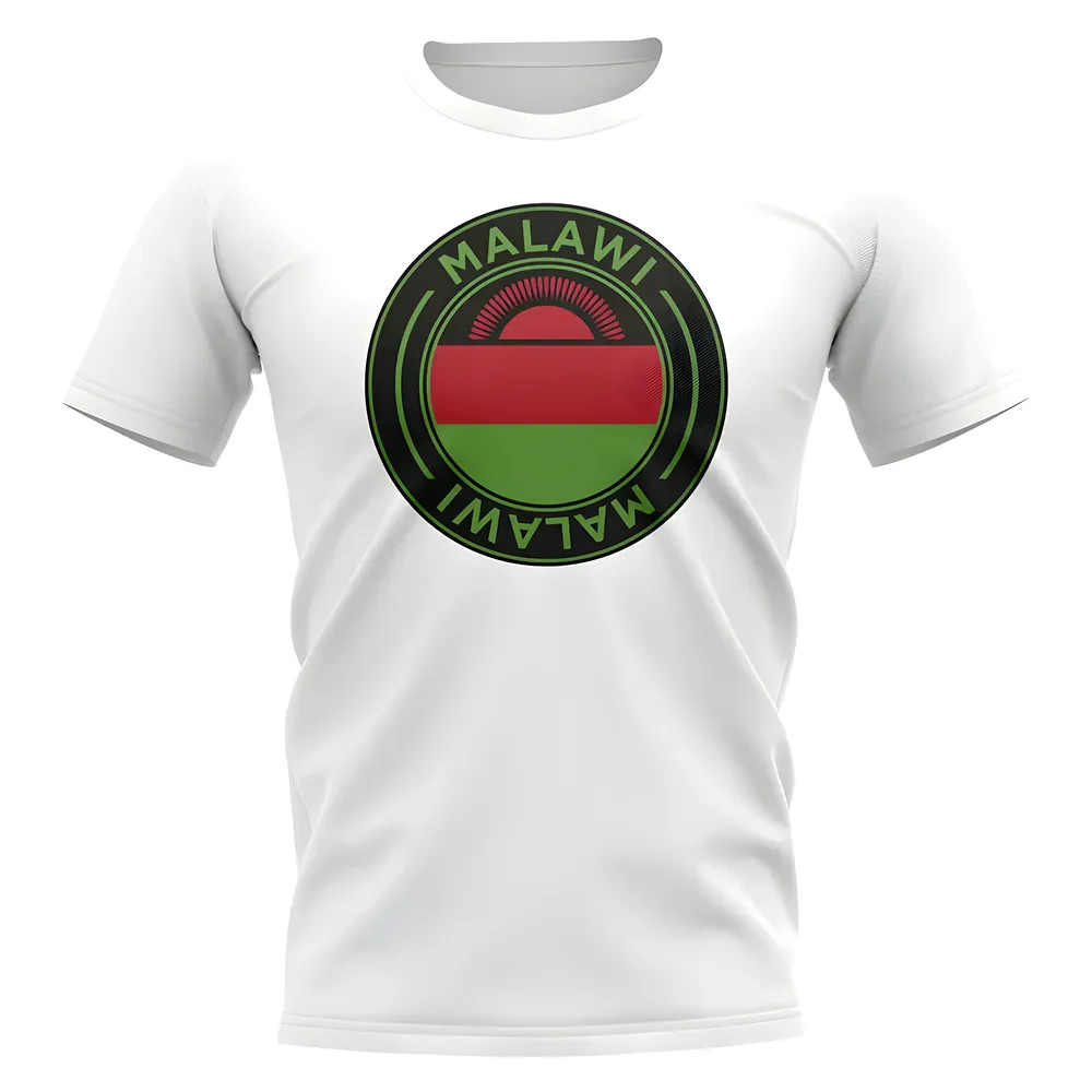 Malawi Football Badge T-Shirt (White) Polyester Uksoccershop Men's White Medium