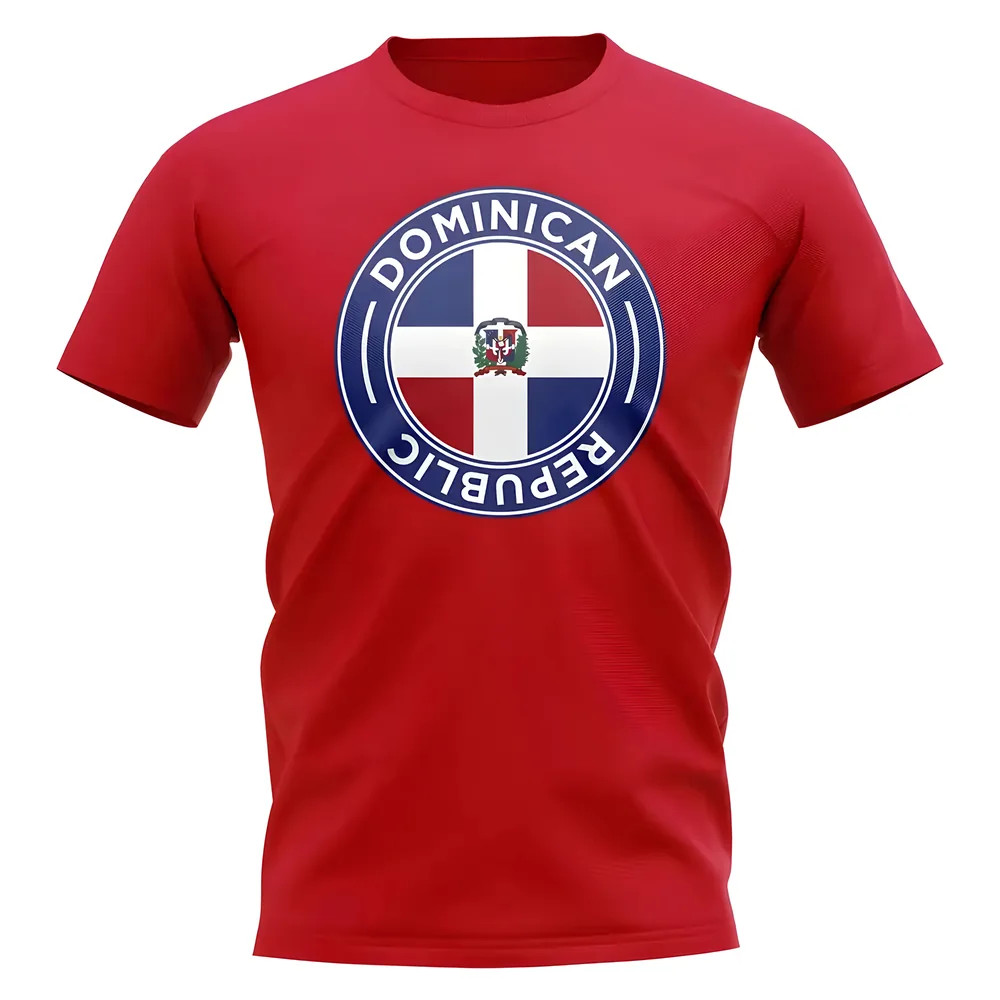 Dominican Republic Football Badge T-Shirt (Red) Polyester Uksoccershop Men's Red Xxl
