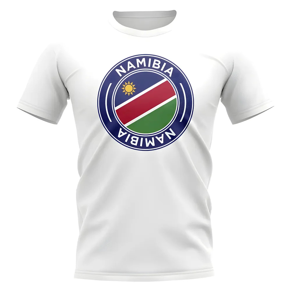 Namibia Football Badge T-Shirt (White) Polyester Uksoccershop Men's White Medium