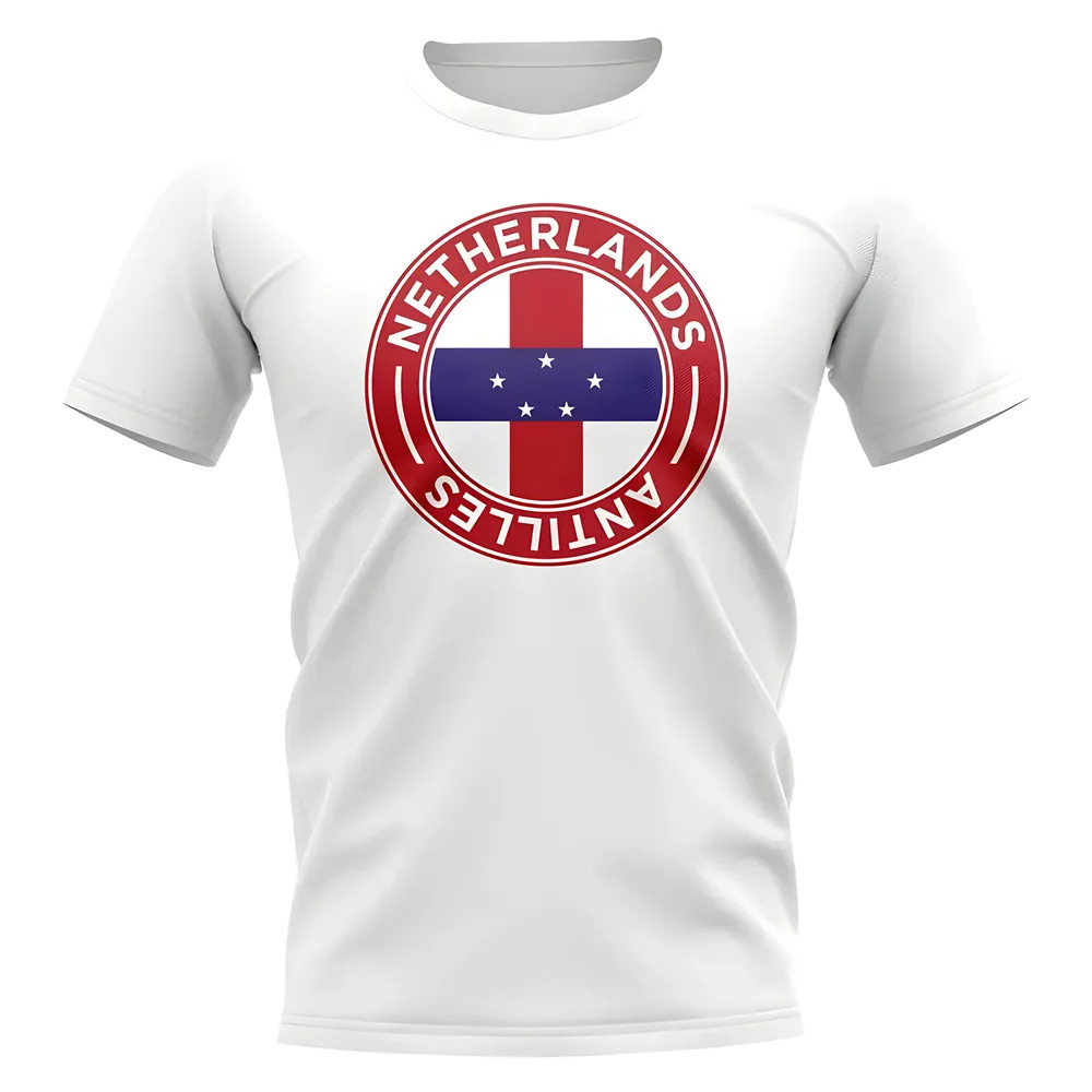 Netherlands Antilles Football Badge T-Shirt (White) Polyester Uksoccershop Men's White Xxl