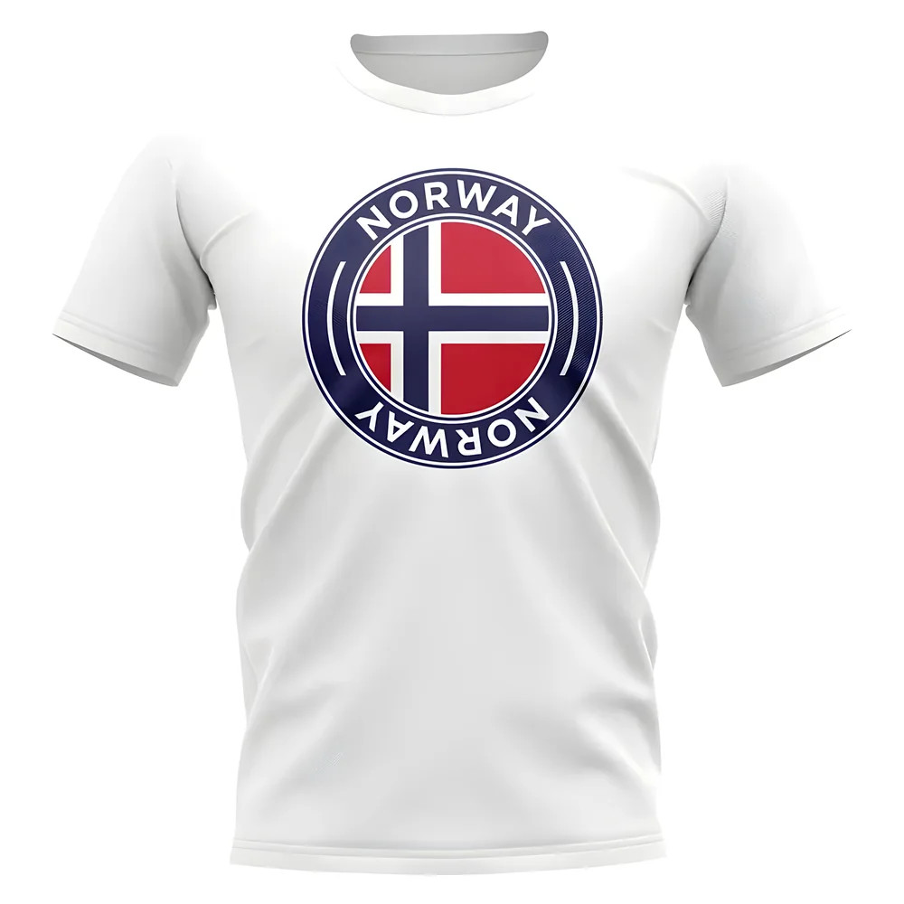Click to view product details and reviews for Norway Football Badge T Shirt White.