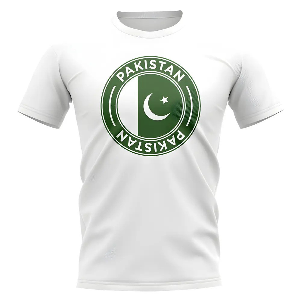 Pakistan Football Badge T-Shirt (White) Polyester Uksoccershop Men's White Medium