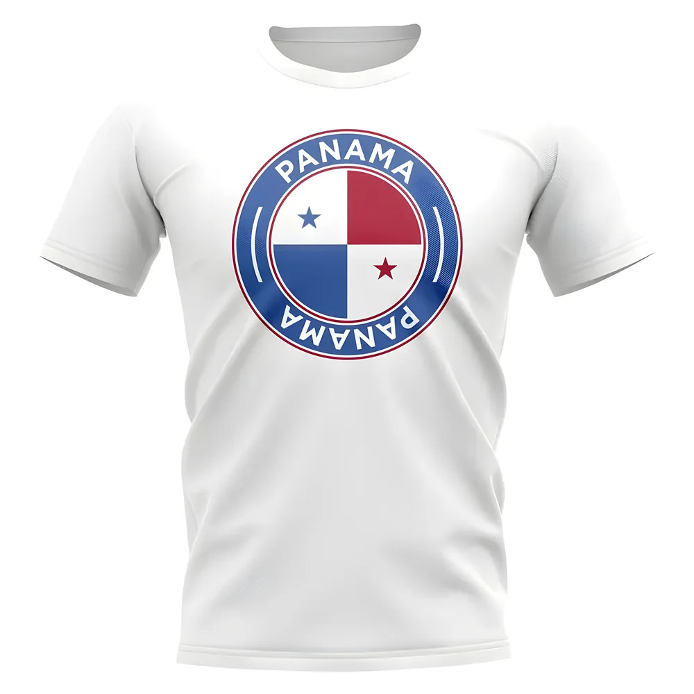 Panama Football Badge T-Shirt (White) Polyester Uksoccershop Men's White Xxl