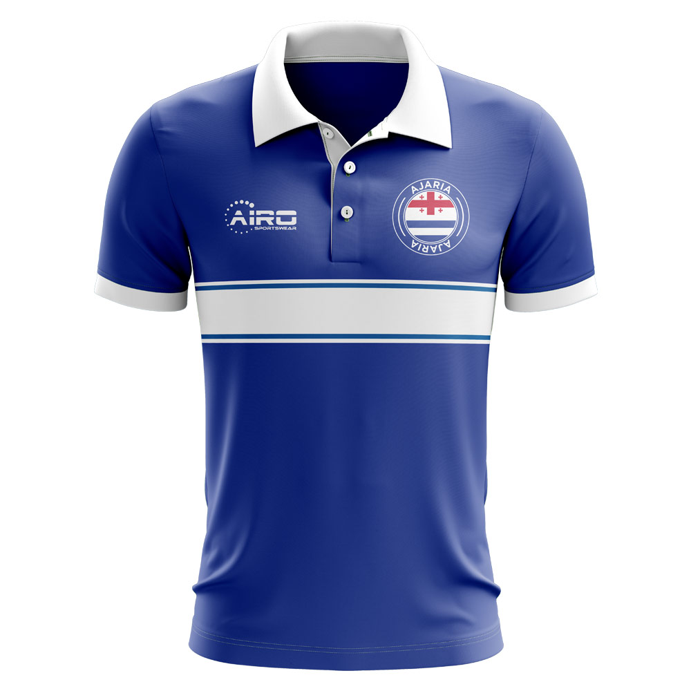 Click to view product details and reviews for Ajaria Concept Stripe Polo Shirt Blue.