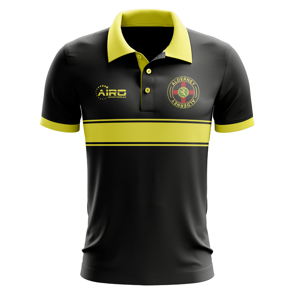 Click to view product details and reviews for Alderney Concept Stripe Polo Shirt Black Kids.