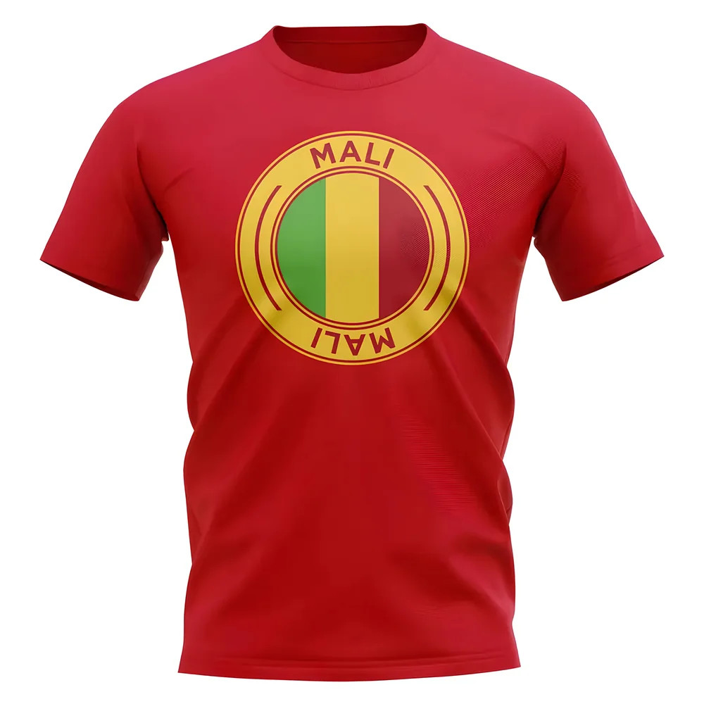 Mali Football Badge T-Shirt (Red) Polyester Uksoccershop Men's Red Extra Large