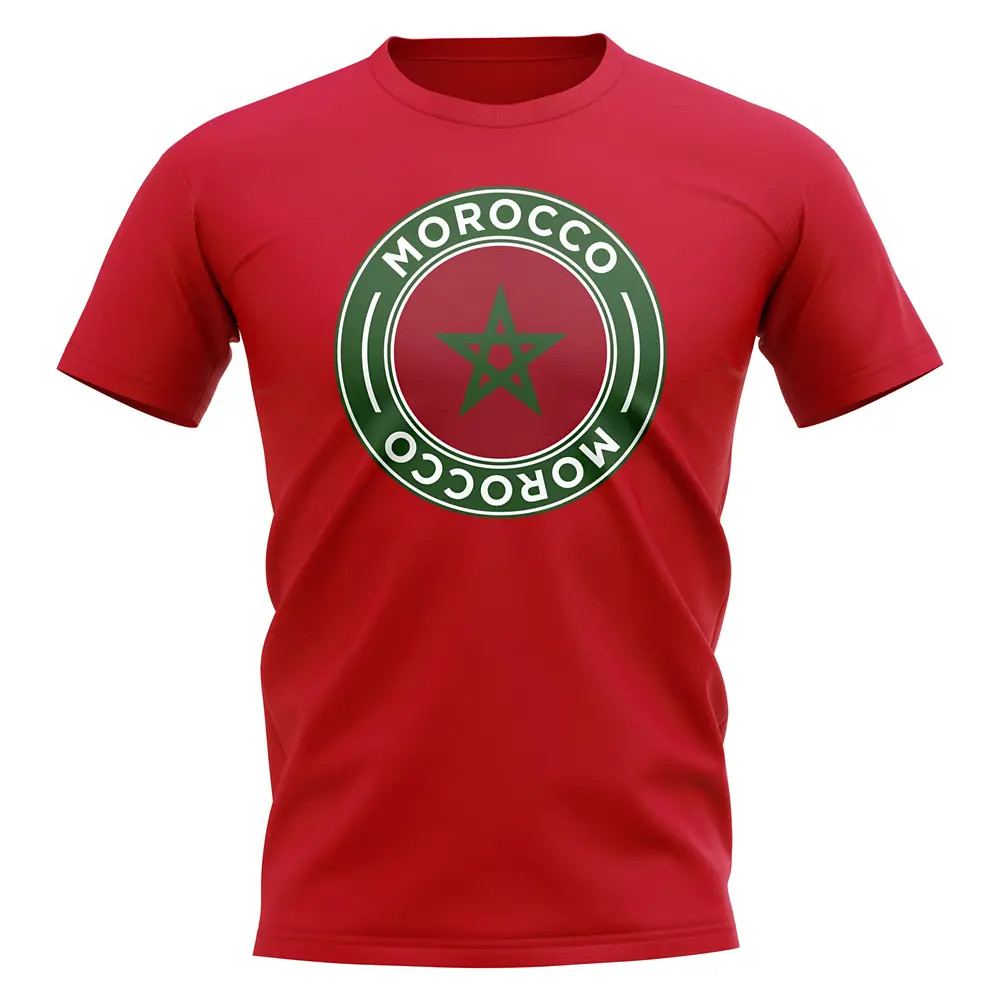 Click to view product details and reviews for Morocco Football Badge T Shirt Red.