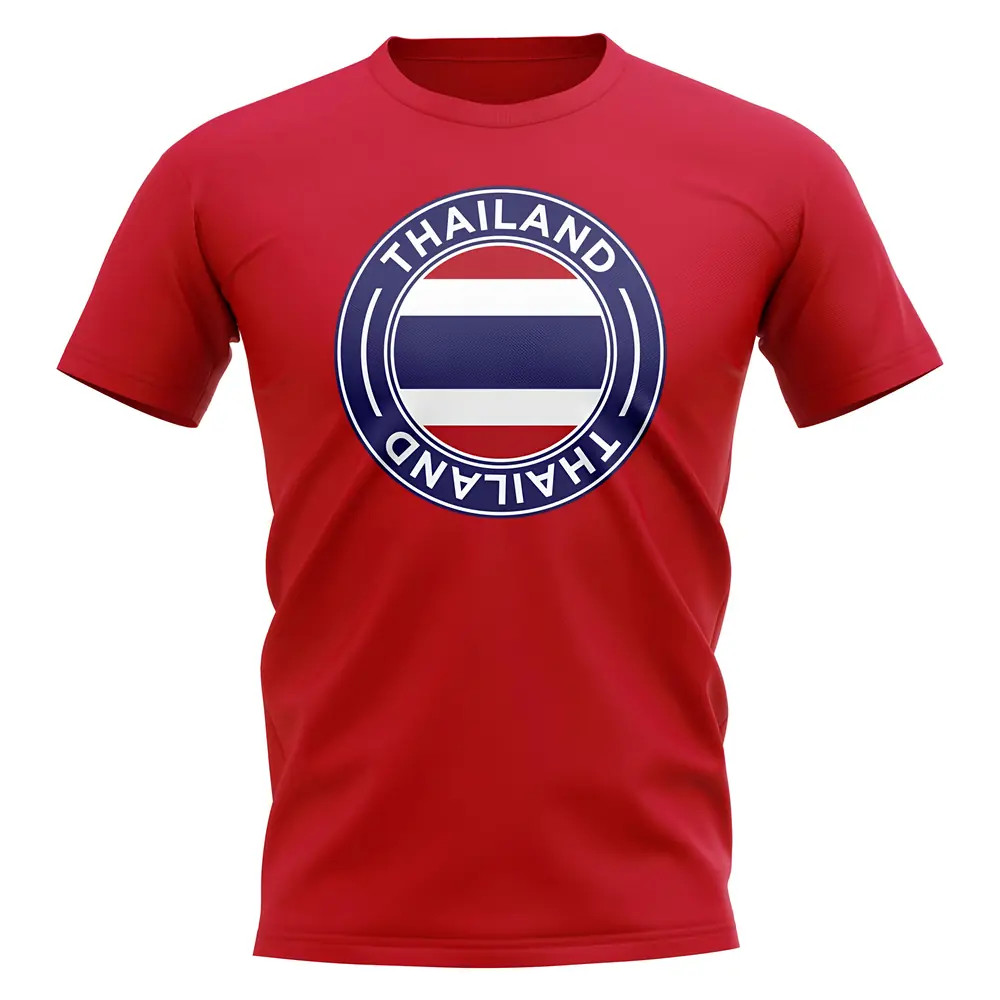 Thailand Football Badge T-Shirt (Red) Polyester Uksoccershop Men's Red Xxl