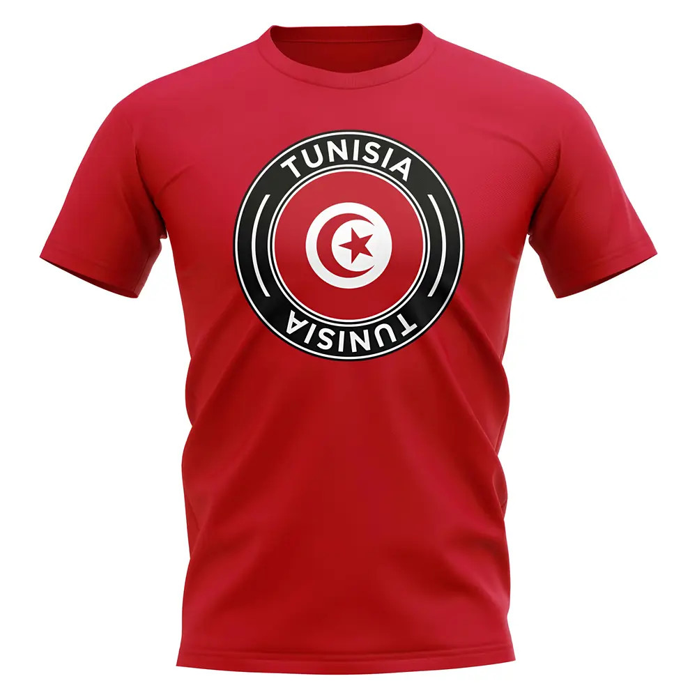 Click to view product details and reviews for Tunisia Football Badge T Shirt Red.