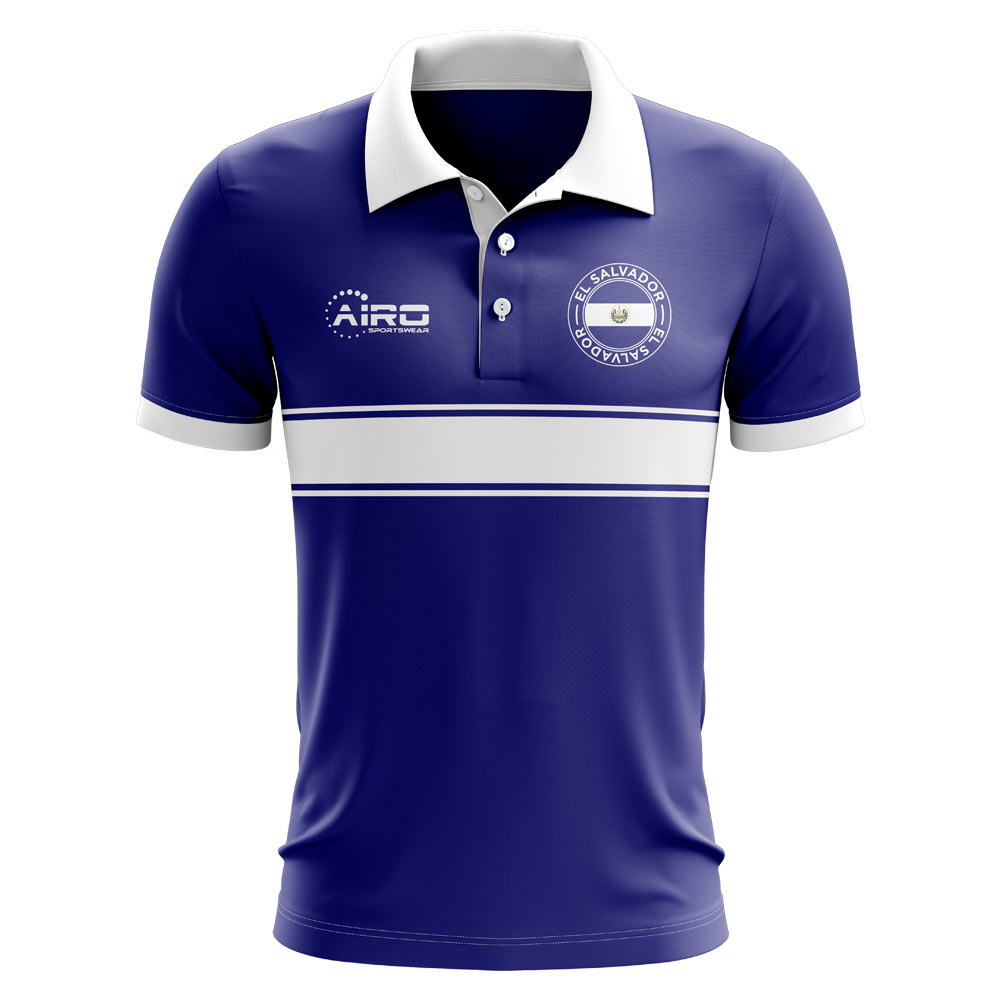 Click to view product details and reviews for El Salvador Concept Stripe Polo Shirt Blue.