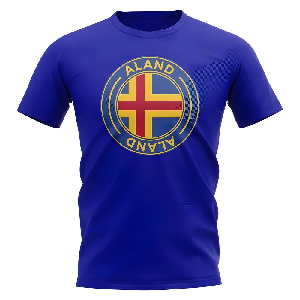 Click to view product details and reviews for Aland Football Badge T Shirt Royal.