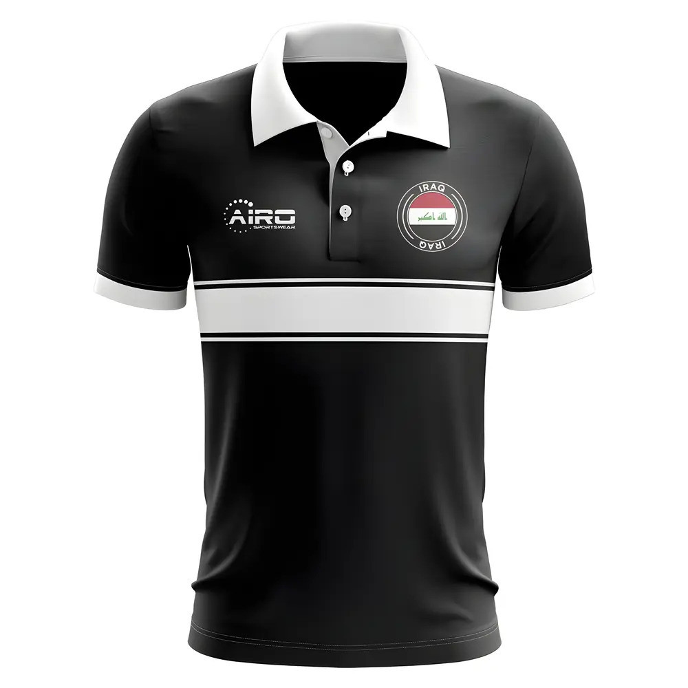 Click to view product details and reviews for Iraq Concept Stripe Polo Shirt Black Kids.