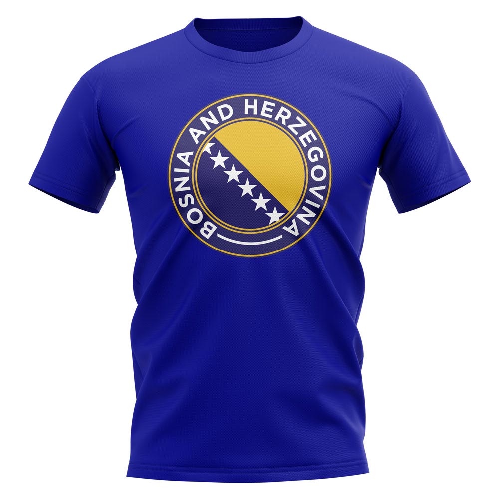 Click to view product details and reviews for Bosnia And Herzegovina Football Badge T Shirt Royal.