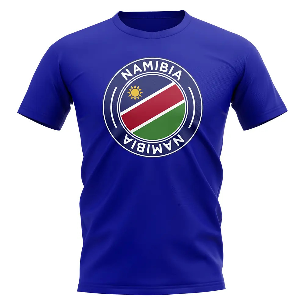 Namibia Football Badge T-Shirt (Royal) Polyester Uksoccershop Men's Blue Large