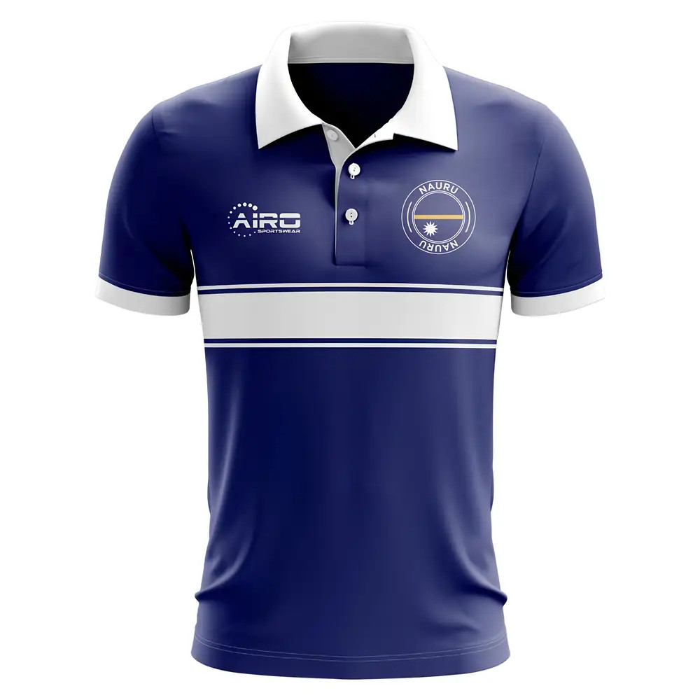 Nauru Concept Stripe Polo Shirt (Navy) Polyester Psg Made By: Airo Sportswear Men's Navy 5XL