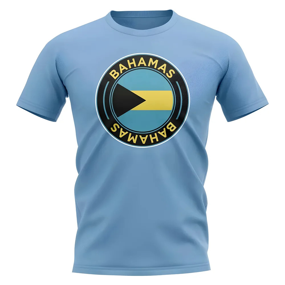Click to view product details and reviews for Bahamas Football Badge T Shirt Sky.