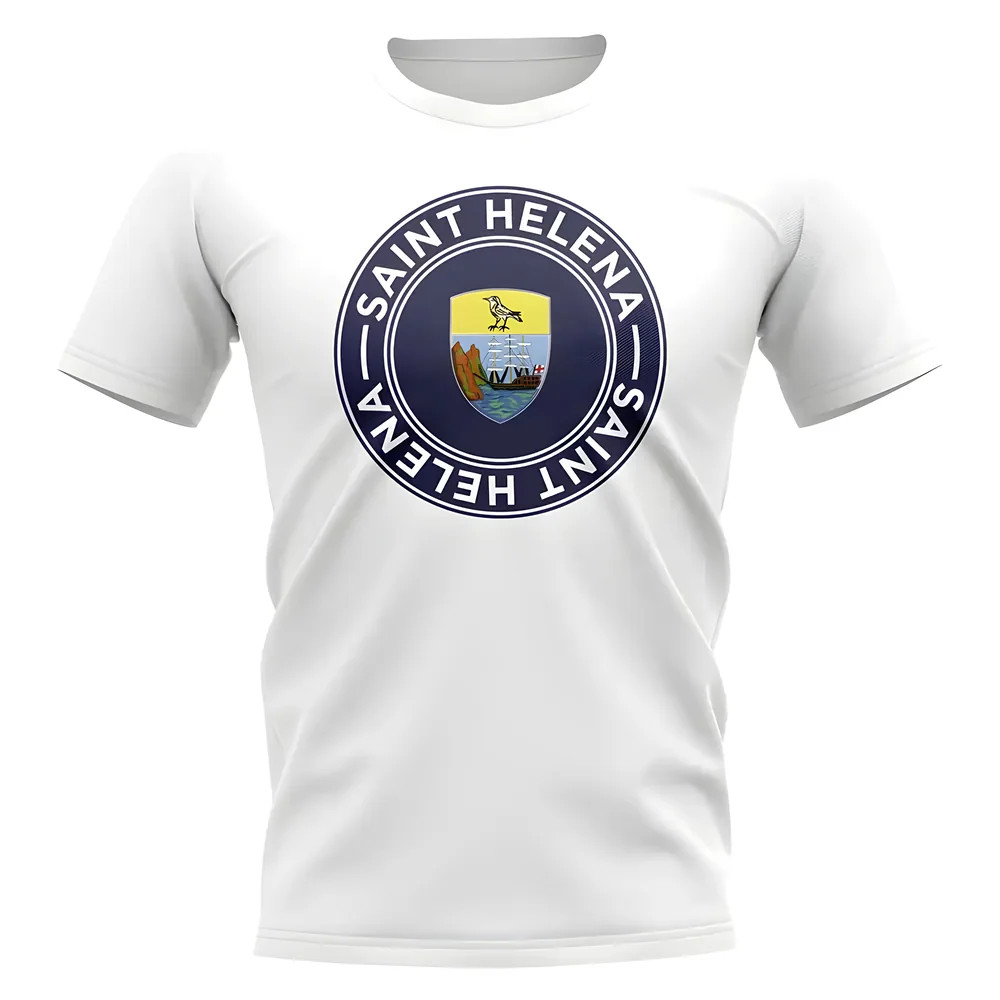 Saint Helena Football Badge T-Shirt (White) Polyester Newcastle Uksoccershop Men's White Xxl