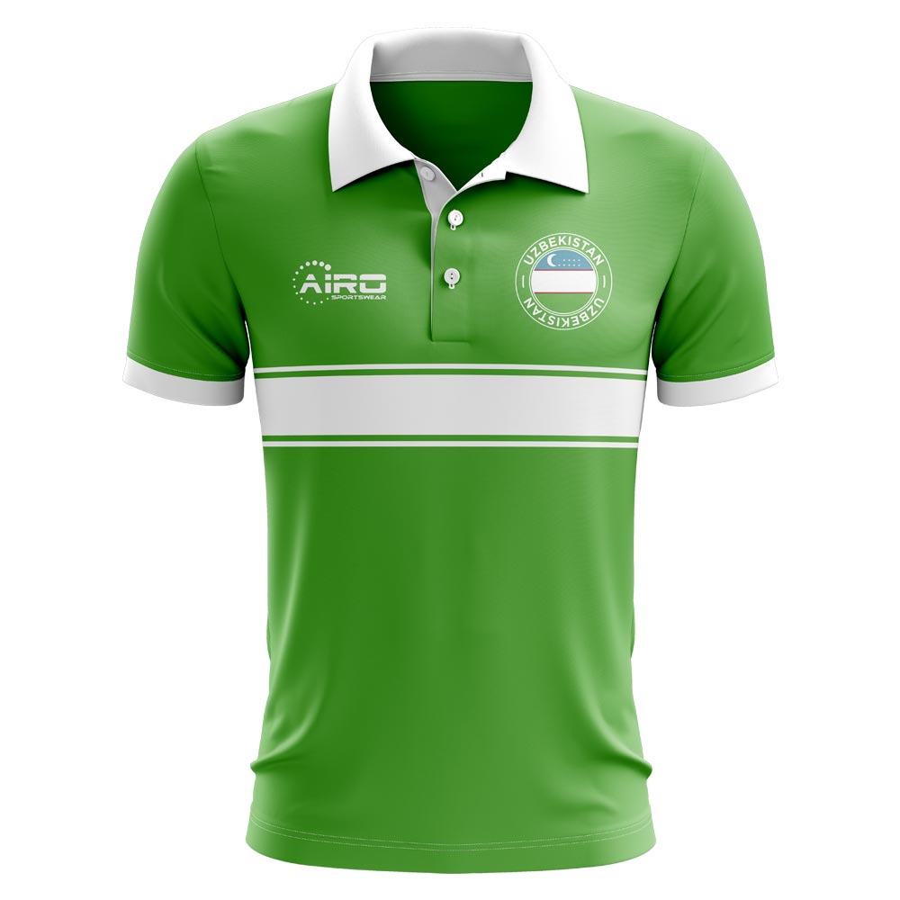 Click to view product details and reviews for Uzbekistan Concept Stripe Polo Shirt Green.