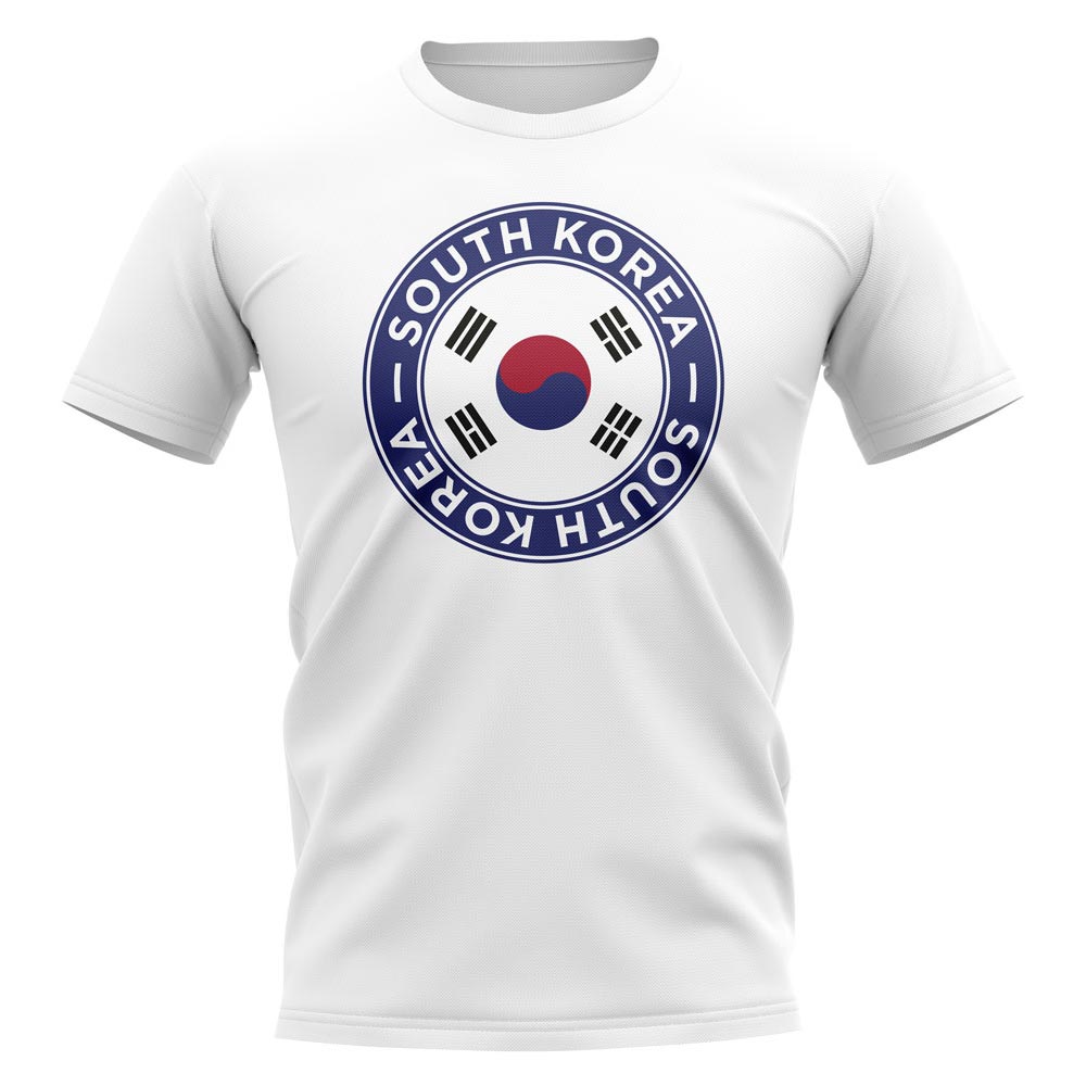 Click to view product details and reviews for South Korea Football Badge T Shirt White.