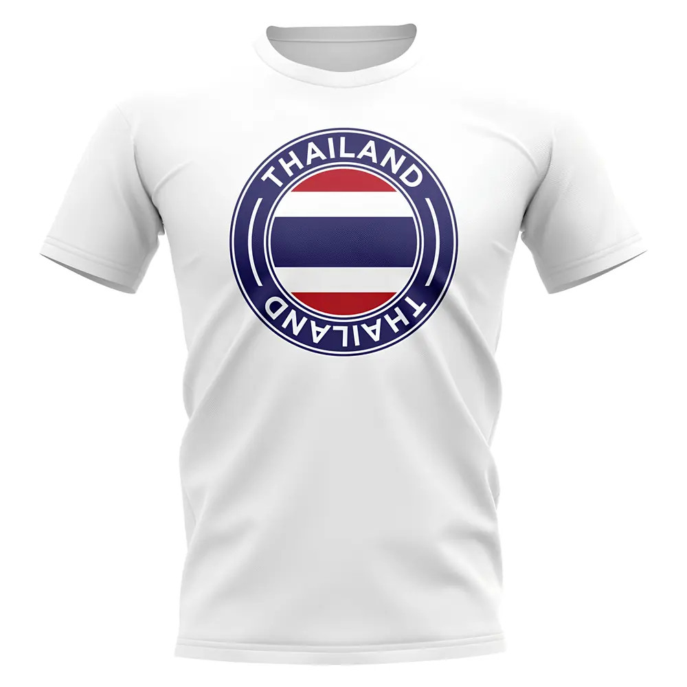 Thailand Football Badge T-Shirt (White) Polyester Uksoccershop Men's White Xxl