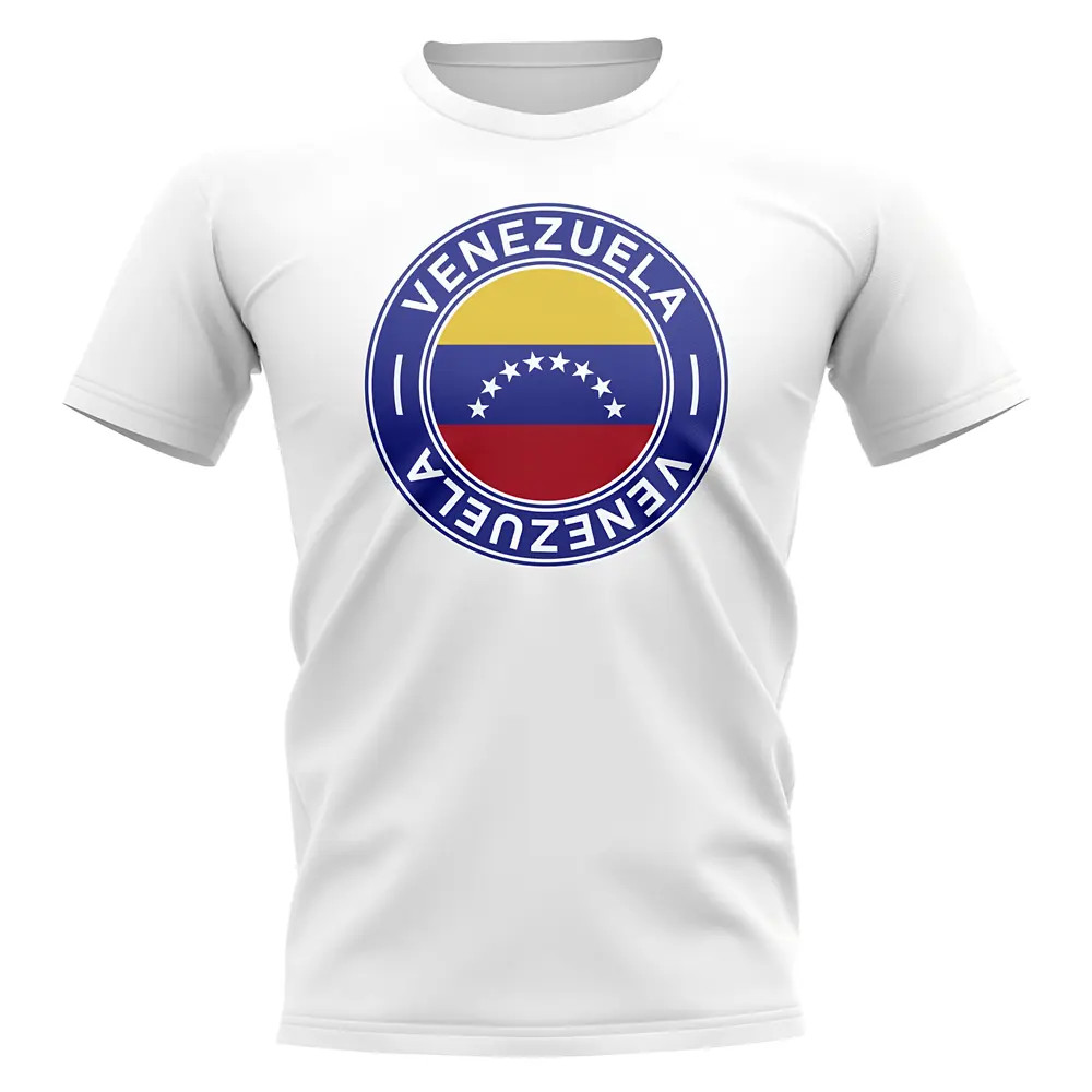 Venezuela Football Badge T-Shirt (White) Polyester Uksoccershop Men's White Xxl
