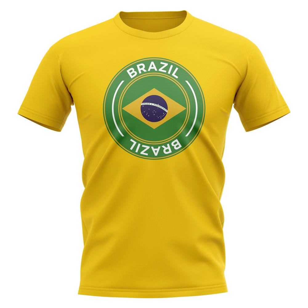 Click to view product details and reviews for Brazil Football Badge T Shirt Yellow.