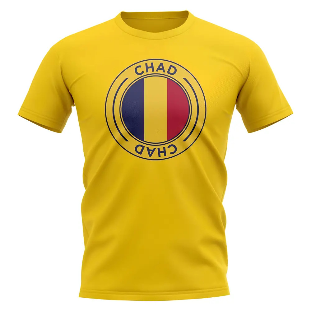 Chad Football Badge T-Shirt (Yellow) Polyester Uksoccershop Men's Yellow Extra Large