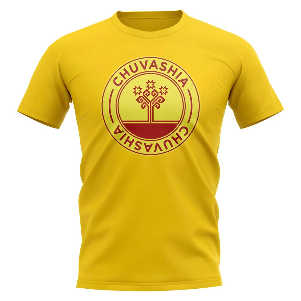Chuvashia Football Badge T-Shirt (Yellow) Polyester Newcastle Uksoccershop Men's Yellow Xxl